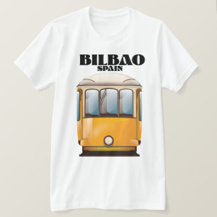 Camiseta Poster de viagens de elétrico de Espanha Bilbau