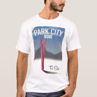 Poster de viagens de esqui de Utah park