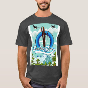 Camiseta Poster de viagens de Esqui do Sunday River Newry M