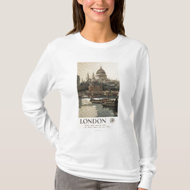 Camiseta Poster de viagens de Great Western St Paul Railway (Frente)