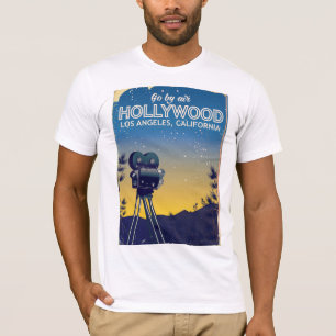 Camiseta Poster de viagens de Hollywood Los Angeles