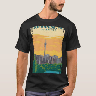 Camiseta Poster de viagens de Joanesburgo África do Sul