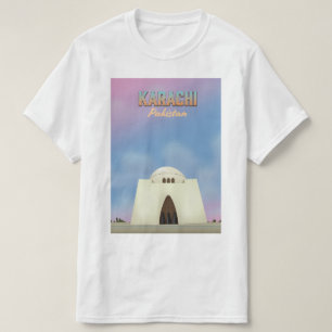 Camiseta poster de viagens de Karachi Paquistão