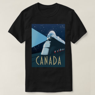 Camiseta Poster de viagens de locomotiva do Canadá