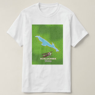Camiseta poster de viagens de mapa Schluchsee Alemanha