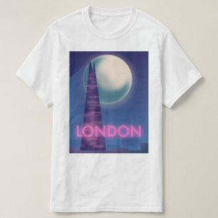 Camiseta Poster de viagens de néon de Londres