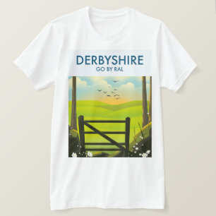 Camiseta Poster de viagens de Paisagem de Derbyshire