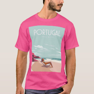 Camiseta Poster de viagens de praia de Portugal