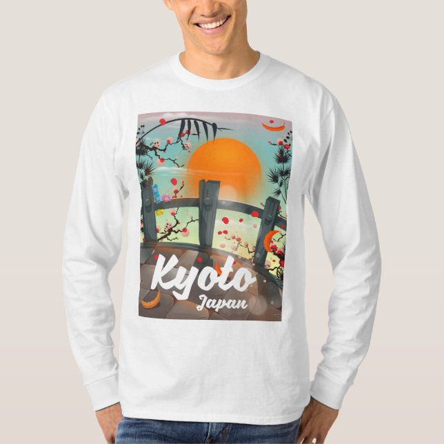 Camiseta Poster de viagens de Quioto do Japão (Frente)