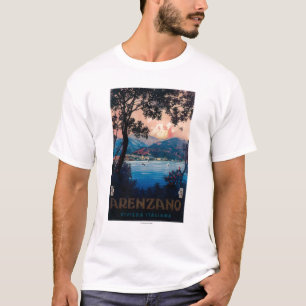 Camiseta Poster de viagens de Riviera do italiano
