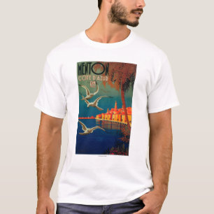 Camiseta Poster de viagens de Riviera francês # 1