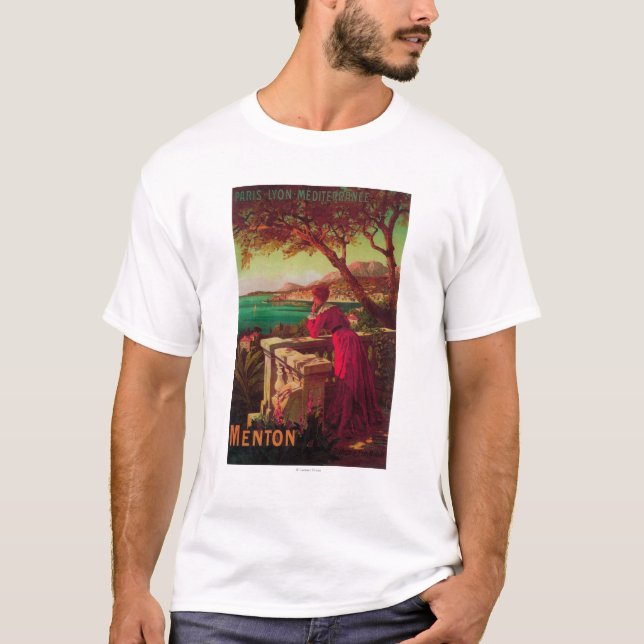 Camiseta Poster de viagens de Riviera francês # 2 (Frente)
