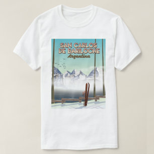 Camiseta Poster de viagens de San Carlos de Bariloche Esqui