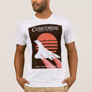 Camiseta poster de viagens de voo da Concorde