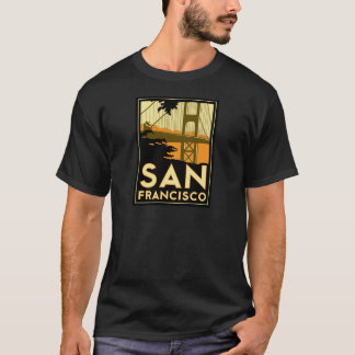 Camiseta Poster de viagens do art deco de San Francisco