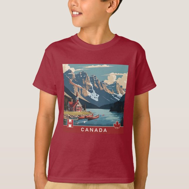 Camiseta Poster de viagens do Canadá (Frente)