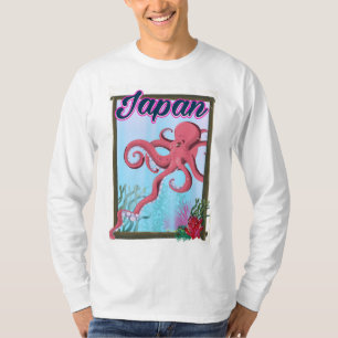 Camiseta Poster de viagens do estilo do vintage de Japão