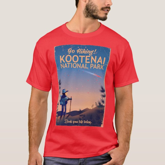 Camiseta Poster de viagens do Parque Nacional Kootenai (Frente)