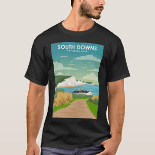 Camiseta Poster de viagens do South Downs National Park Eng