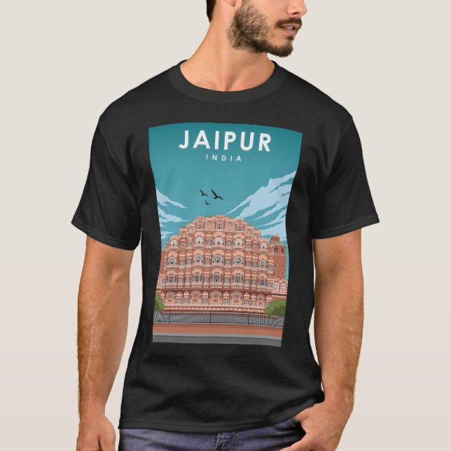 Camiseta Poster de viagens Mínimo de Jaipur India (Frente)