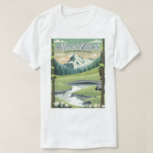 Camiseta Poster de viagens Monte Elbert Rocky Mountain