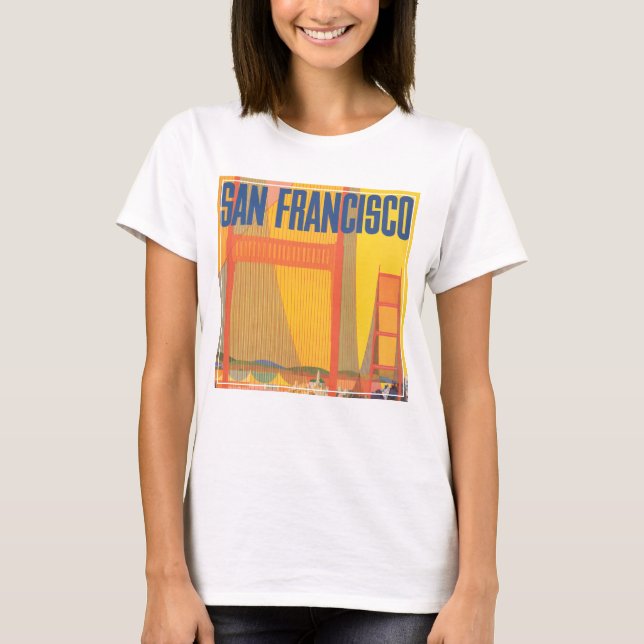 Camiseta Poster de viagens Para Voar Twa Para São Francisco (Frente)