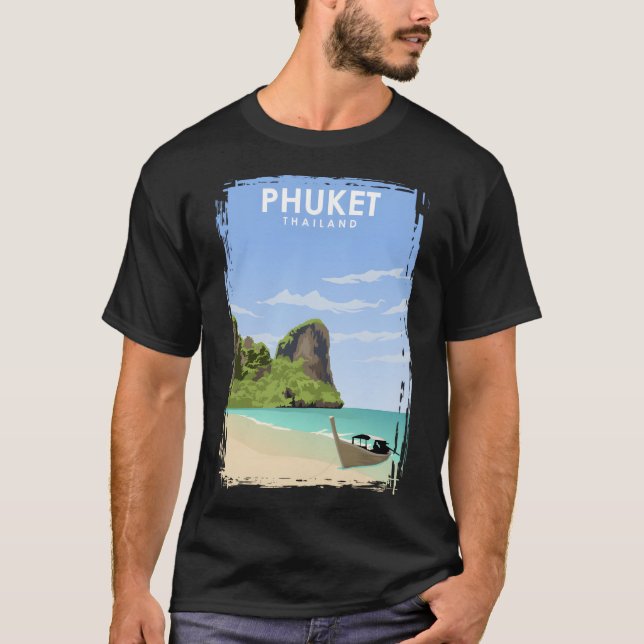 Camiseta Poster de viagens Phuket Tailândia (Frente)