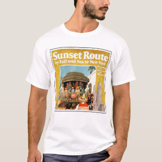 Camiseta Poster de viagens Por Via Ferroviária E Marítima