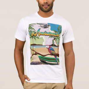 Camiseta Poster de viagens retro da ilha de Montserrat
