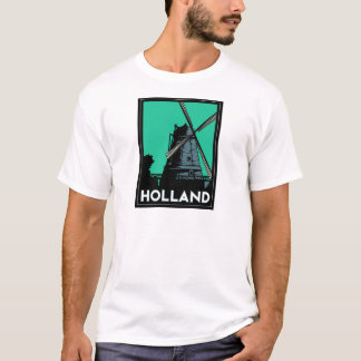 Camiseta poster de viagens retro do vintage do art deco de