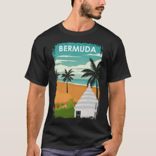 Camiseta Poster de viagens Retroativo Mínimo da Ilha das Be