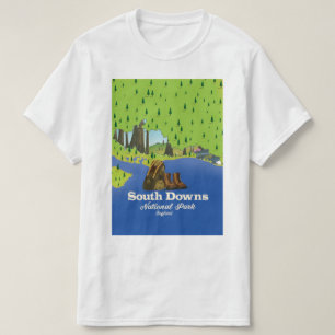 Camiseta poster de viagens South Downs National Park