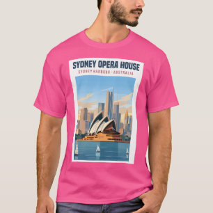 Camiseta Poster de viagens Sydney Opera House Austrália