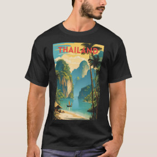 Camiseta Poster de viagens tradicional da Tailândia