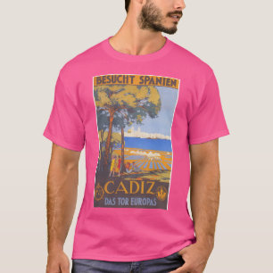 Camiseta Poster de Viagens vintage de Espanha de placa
