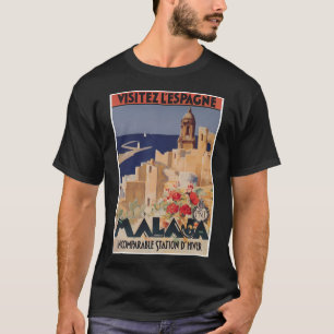 Camiseta Poster de Viagens vintage de Málaga