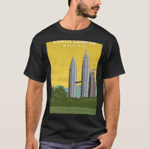 Camiseta Poster de Viagens vintage Kuala Lumpur