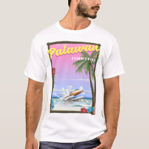Camiseta Poster de voo das Filipinas Palawan