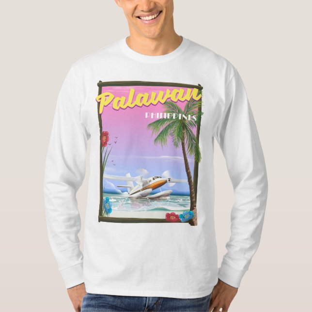 Camiseta Poster de voo das Filipinas Palawan (Frente)