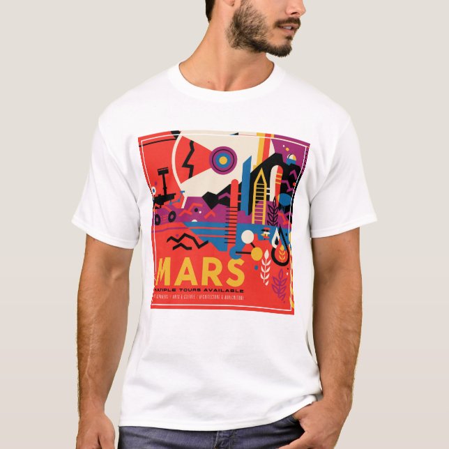 Camiseta Poster do Espaço Retroativo - Programa de Exploraç (Frente)