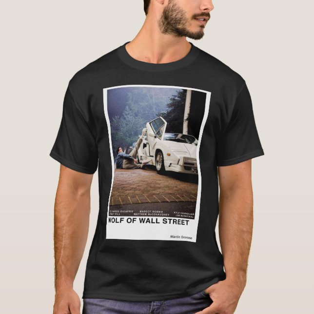Camiseta Poster do Lobo de Wall Street (Frente)