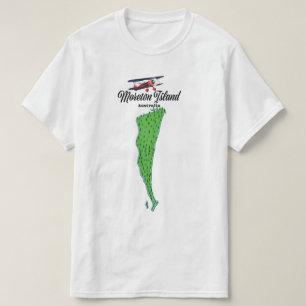 Camiseta Poster do mapa da Austrália de Moreton Island