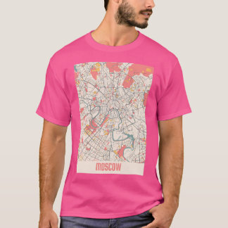 Camiseta Poster do Mapa da Cidade de Moscou - Calço