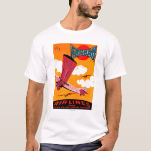 Camiseta Poster do Monoplane das linhas aéreas F-170 dos