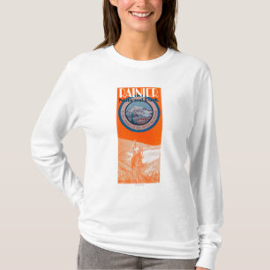 Camiseta Poster do Monte Rainier - equitação