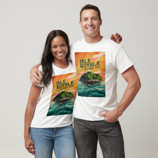 Camiseta Poster do Parque Nacional de Isle Royale Retro