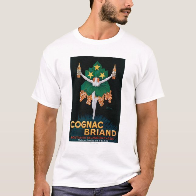 Camiseta Poster do promocional de Briand do conhaque (Frente)