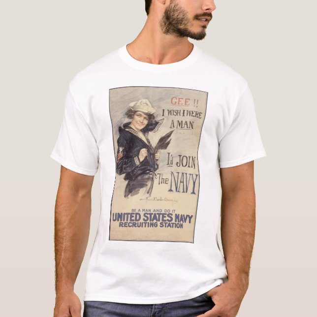 Camiseta Poster do _Propaganda de Gee^_I_wish_I_were_a_man. (Frente)