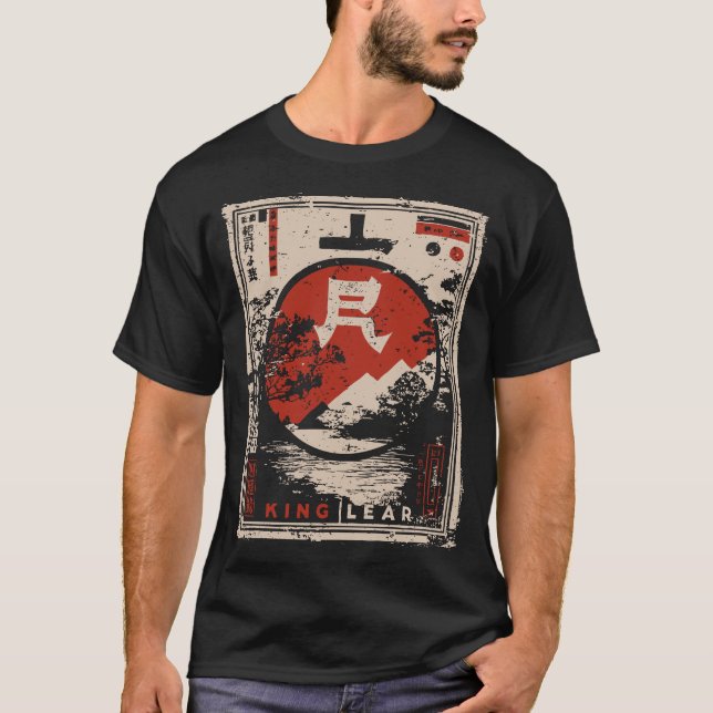 Camiseta Poster do Rei Lear Shakespeare - Ukiyo-e japonês (Frente)