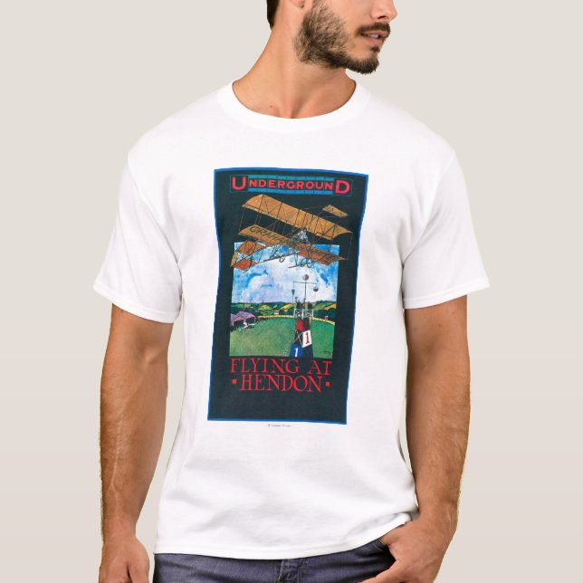 Camiseta Poster excedente Grahame-Branco e plano do (Frente)